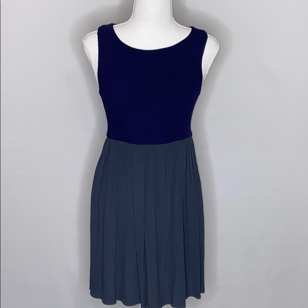 Broadway & Broome Silk Blend Color Block Dress- 0
